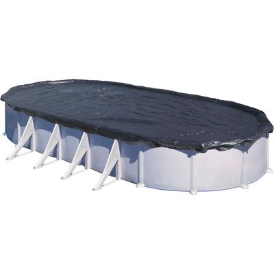 Pool-Abdeckplane GRE "Winterabdeckplane", grau, B:460cm L:680cm, Polyvinylchlorid (PVC), Planen, für Stahlwandpools