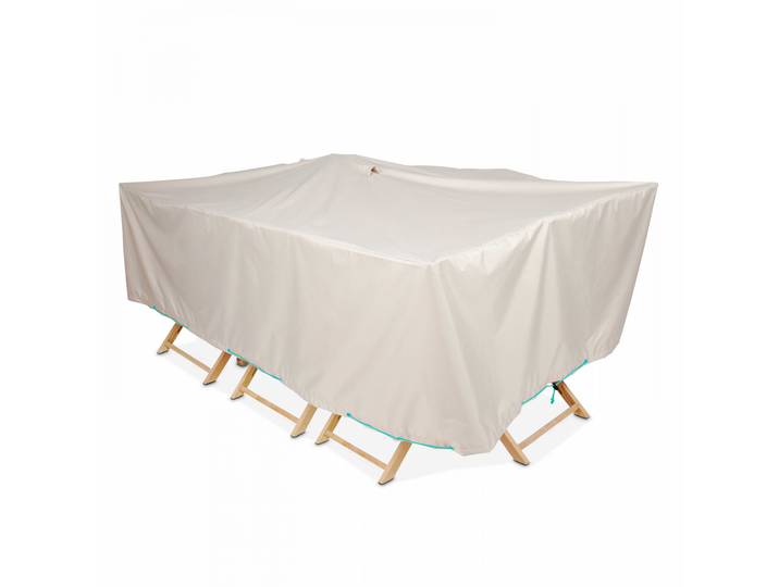 Oviala - Housse de table de jardin taupe 240x130x60 cm