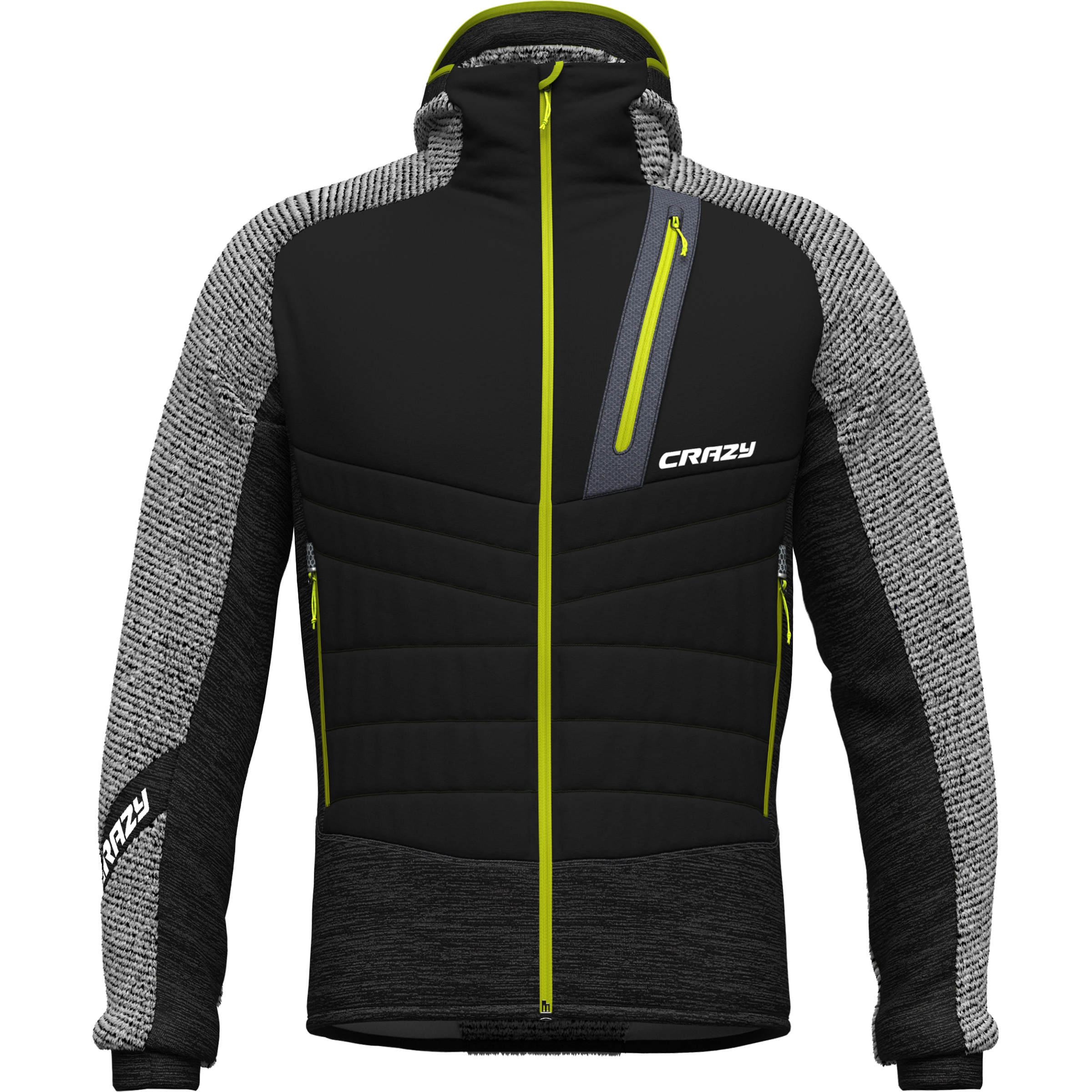 Crazy Absolution Herren Kunstfaserjacke grau Größe S Trekking Wasserabweisend