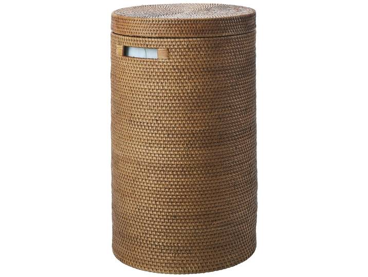 Handgefertitger Design Wäschekorb „Cino“ - mit Deckel Rattan Ingwer Aquanova