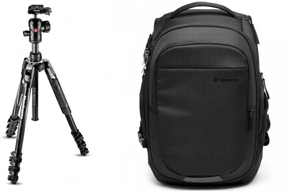 Manfrotto Kit trépied de voyage en aluminium Befree Advanced + sac à dos Advanced 3