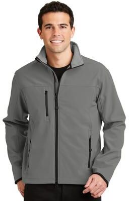 Port Authority J790 Glacier Soft Shell Jacket in Smoke Gray/Chrome size Medium   Polyester