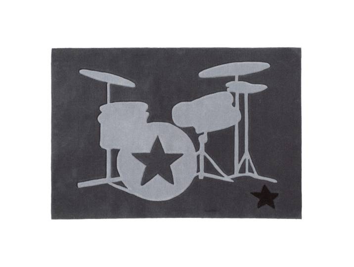 Kinderteppich Rock Star, Schwarz, Hellgrau, Dunkelgrau, rechteckig, 130x190 cmes Vertrauen - Oeko-Tex®, für Fußbodenheizung geeignet, Teppiche & Böden, Teppiche, Teppich Kinderzimmer