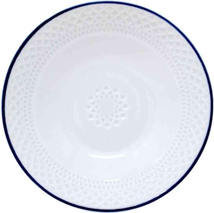 Sargadelos Plato de postre Portomarínico Filo Azul . Blanco