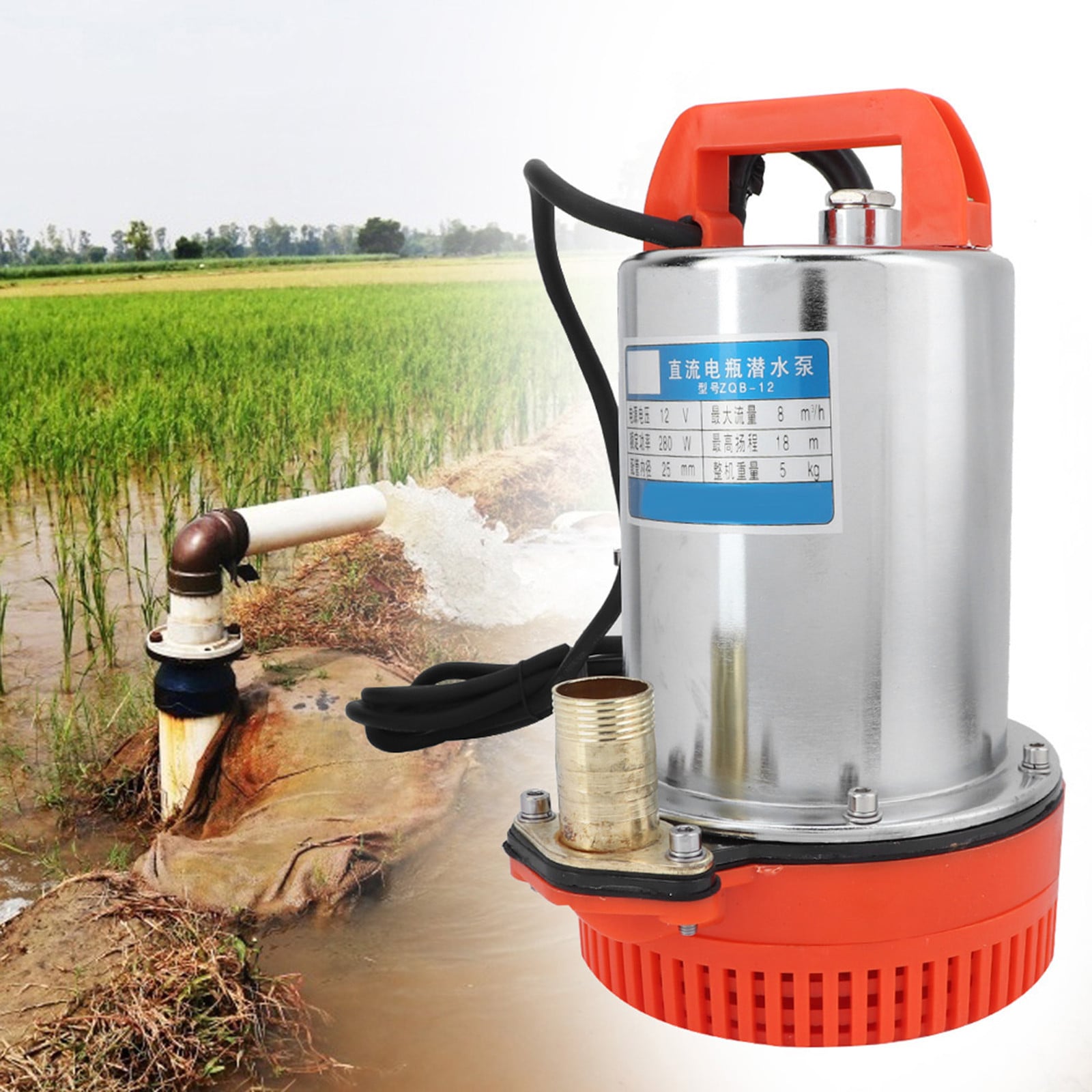Cocosity 12V DC Waterpomp voor irrigatie en diepwatergebruik
