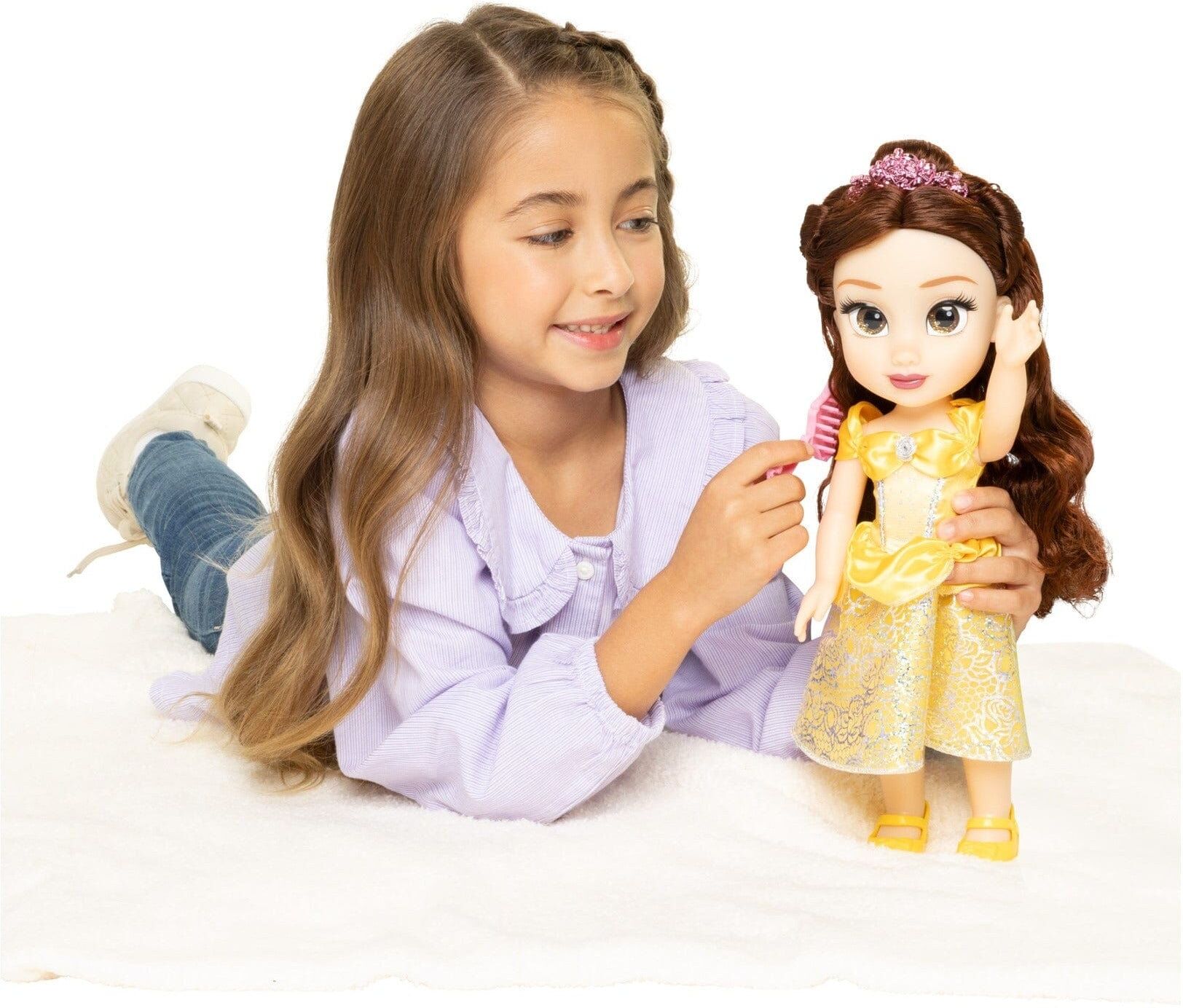 Jakks Pacific Disney Princess Core Large 38cm Belle Doll - Yellow - 38cm Tall - For Kids