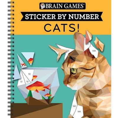 Brain Games - Sticker by Number: Cats! (28 Images to Sticker), Taschenbuch von Publications International Ltd,New Seasons,Brain Games, Publications