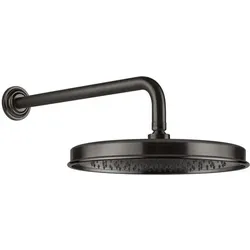 Gessi Venti20 Antikalk-Kopfbrause, D328mm, mit Gelenk und Wandarm 389mm, Wandmontage, 65149707, Farbe: PVD