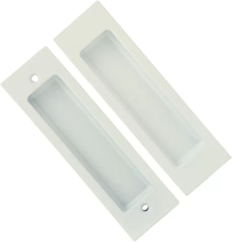 INF Poignée Encastrée pour Porte Coulissante - Alliage de Zinc, Paire Blanc