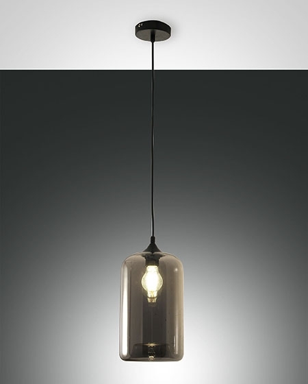 Fabas Luce Pendelleuchte SILO 31cm grau 3491-40-126 8019282111139
