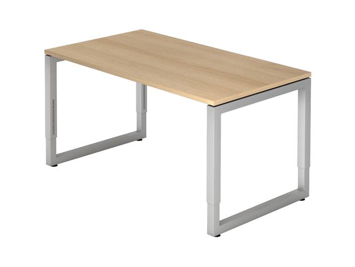 Schreibtisch Office Eiche manuelle Höhenverstellung 140 x 80 cm - Schreibtisch