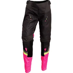 Thor Pulse Rev, Textilhose Damen - Schwarz/Neon-Pink/Grau/Neon-Gelb - 3/4