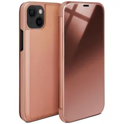 moex Clear View Cover für iPhone 13 mini – Spiegelnde klapp Hülle in Hochglanz Optik – Void Case