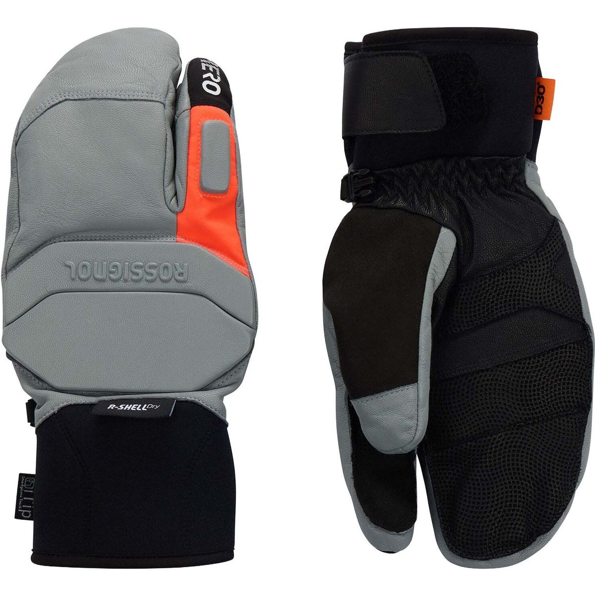 Rossignol Mittens Hero 3 Finger Ski Gloves R-S monument (A96) XL RLPMG05 A960XL