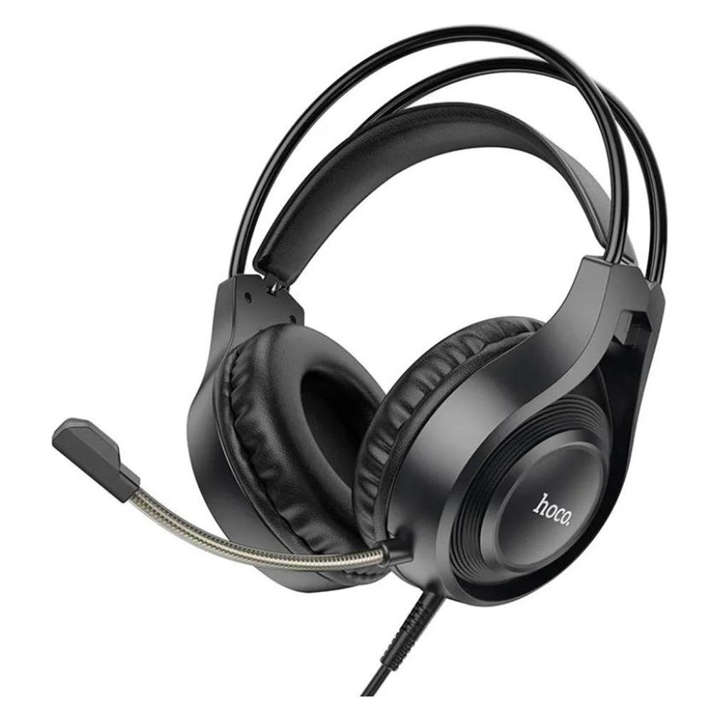 Hoco - Wired Headphones Tiger (W106) - for Gaming, Jack 3.5mm, with Microphone - Black (Kabelgebunden) (56343269)
