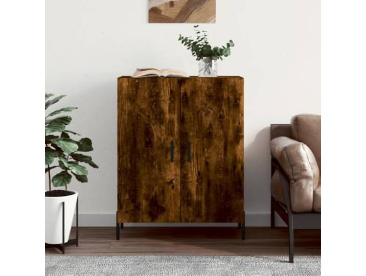 HEFZGDB Klassisches Sideboard mit zeitlosem Design aus Holzwerkstoff und glatter Oberfläche, Sideboard mit viel Stauraum und Oberplatte in Weiß mit Metallfüßen, zur Sicherung