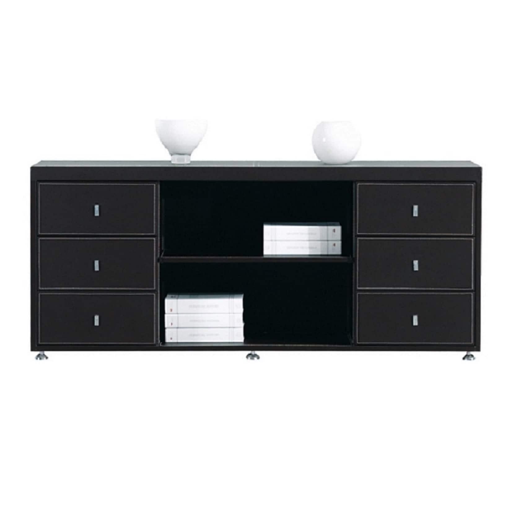 Büromöbel Büroschrank Aktenschrank PADOVA schwarz 660x1600x450mm Büro Ausstattung Homeoffice