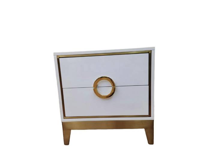 Xlmoebel Nachttisch Eleganter Holz-Nachttisch mit praktischer Ablagefläche (Nachttisch, 1-St., Nachttisch), Hergestellt in Europa