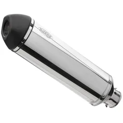 Shark Performance SLIP-ON Aluminium poliert/Endkappe Edelstahl schwarz matt beschichtet silber DSX-5 für BMW R 1200 GS,R 1200 GS Adventure,R 1250 GS / Adventure EURO4