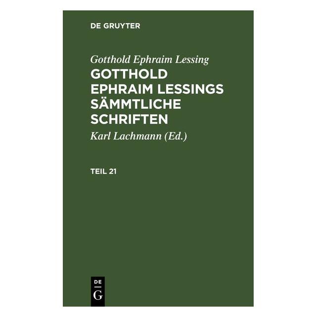De Gruyter Lessing:Gotthold Ephraim Lessing: Gotth (Deutsch, Hardcover, Gotthold Ephraim Lessing) (67783510)