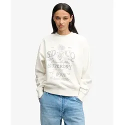 Superdry für Damen. W2012730A Vintage Workwear Sweatshirt cremeweiß (XS), Lässig, Baumwolle