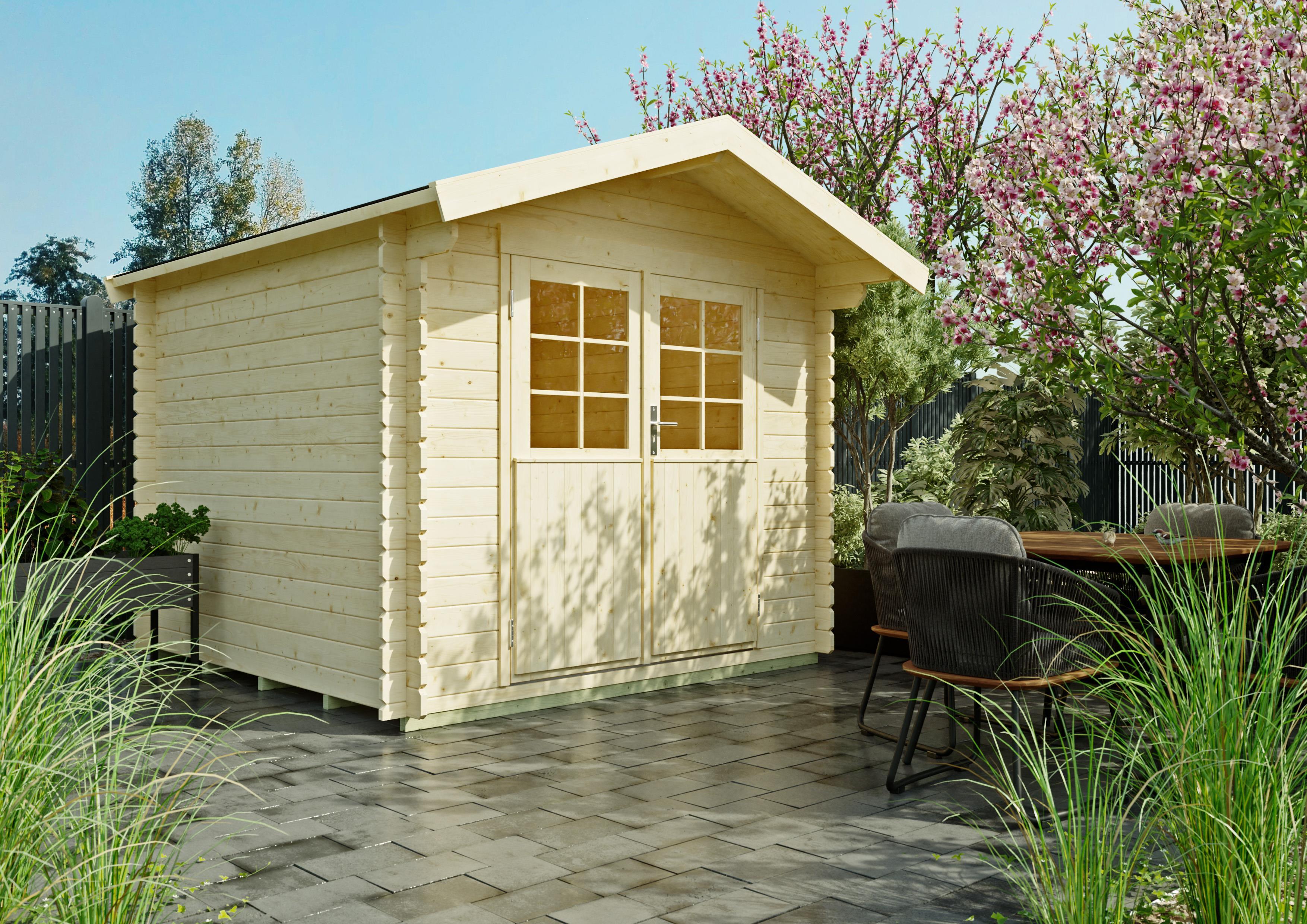 Gartenhaus Jamestown 2,40x2,40 m - inklusive hochwertigen Dachschindeln