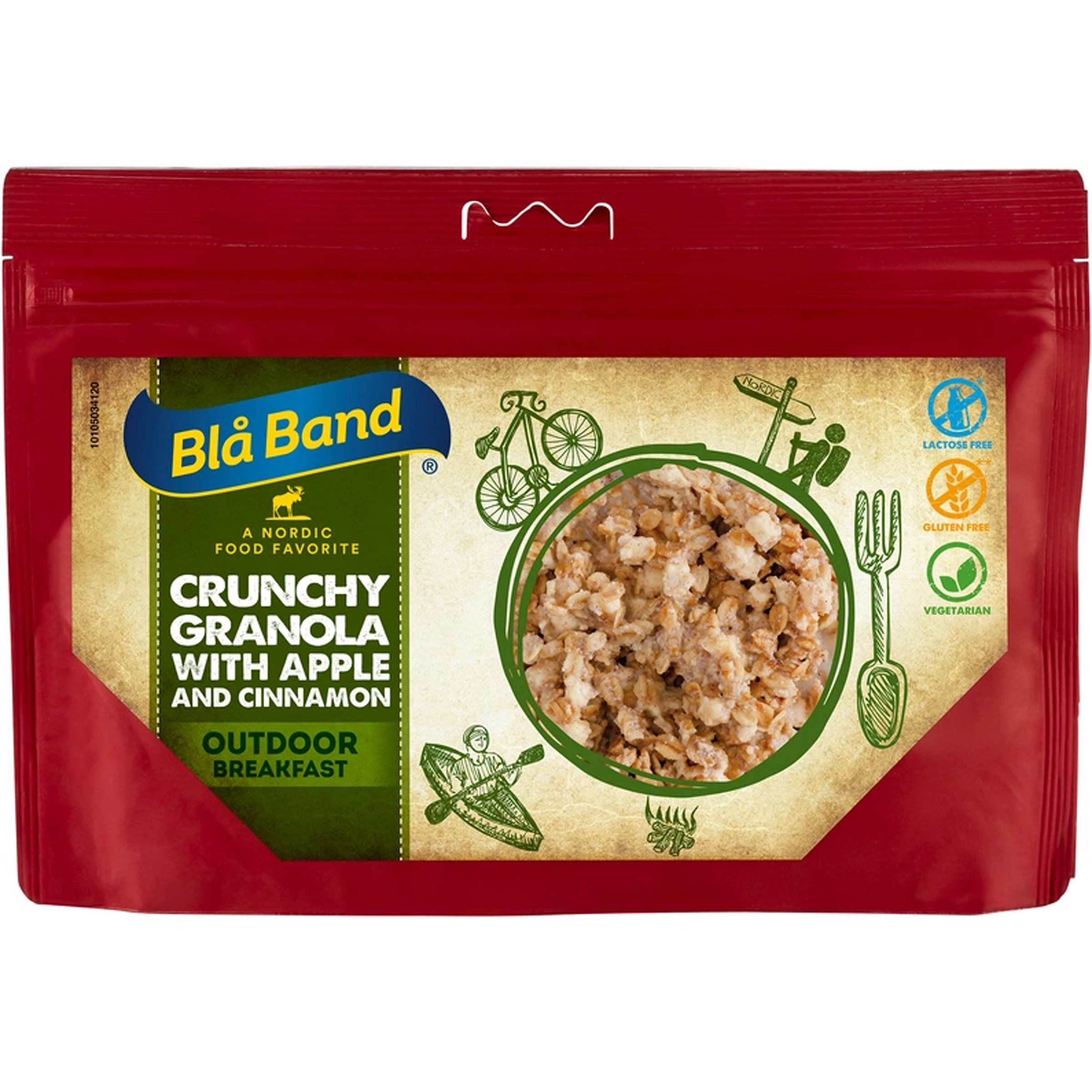 Blå Band Knuspriges Müsli mit Apfel und Zimt Trekkingnahrung rot Größe 150g