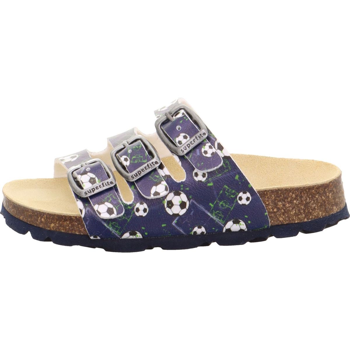 Superfit Fussbettpantoffel blau/mehrfarbig (8090) 25 1-800113-8090-25