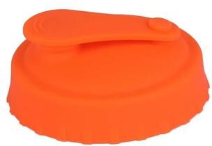 Inspired Finds Reusable Silicone Soda Can Lid & Drink Stopper orange