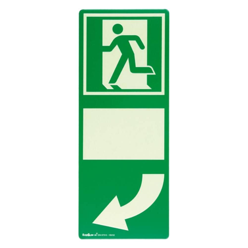 Wolk Fluchtwegschild Aluminium Hinterlegung Türgriff für Tuerklinke nach (15.7535)