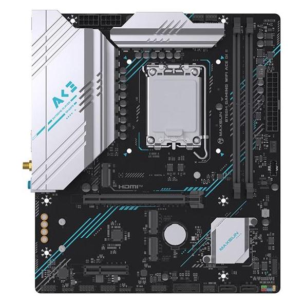 Maxsun MS-B760M GAMING WIFI ACE D4 Mainboard - Intel B760-Chipsatz - LGA 1700 - Micro-ATX (LGA 1700, Intel B760, mATX) (ALAMAXMSB760MWIFIACED4)