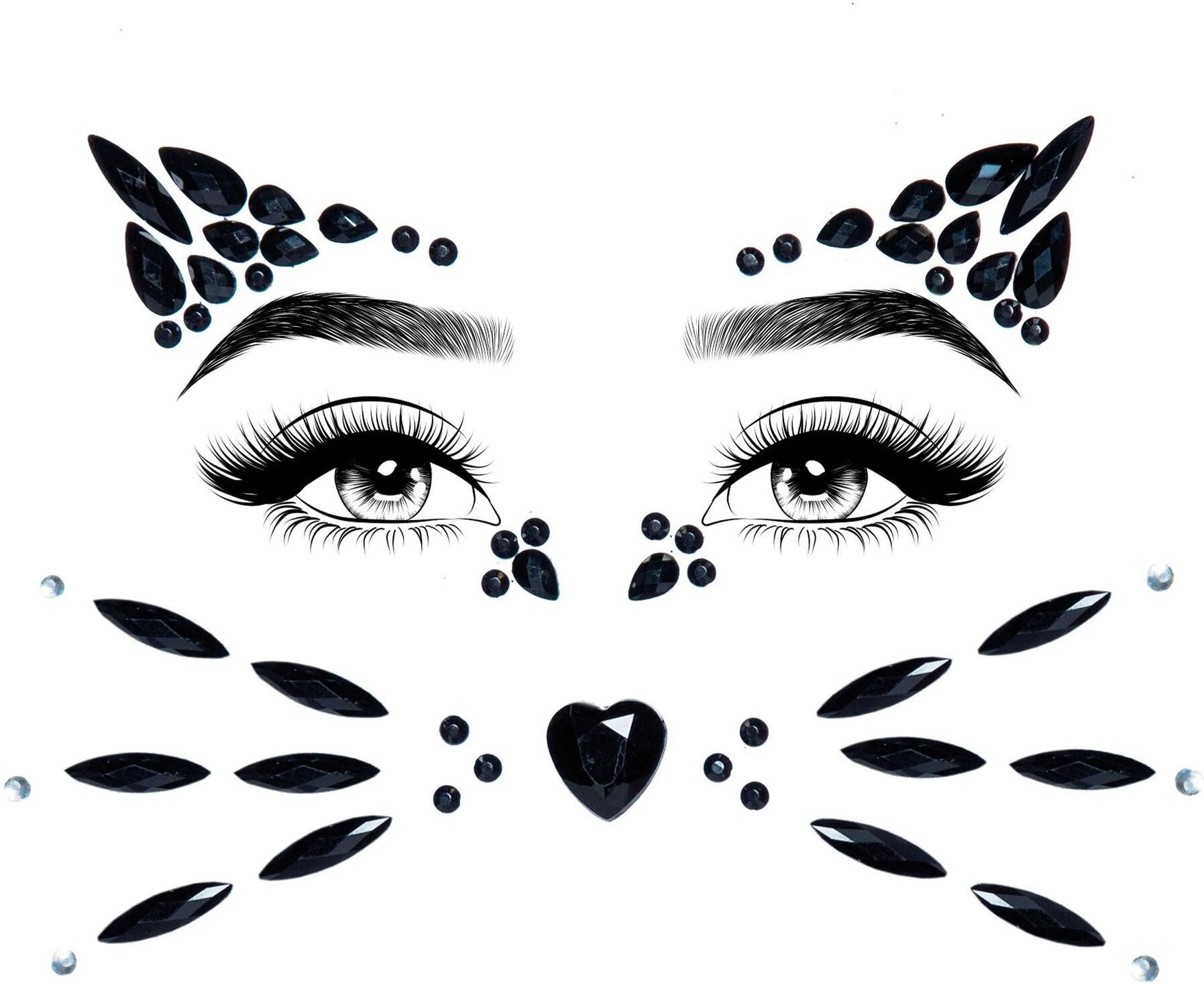 Leg Avenue Bijoux de visage adhésifs Animal Adhesive Face Jewels Sticker