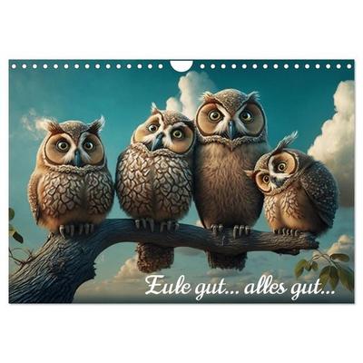 Eule gut... alles gut! (Wandkalender 2026 DIN A4 quer), CALVENDO Monatskalender