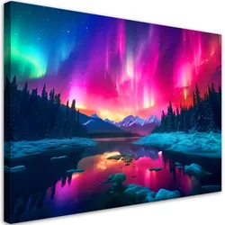 LEINWANDBILD Abstrakter Himmel Landschaft 120x80cm