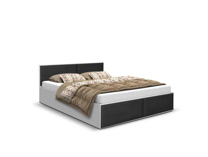 Sepro Meble Bett Schwarz Aldo 2 Mit Gepolsterten Paneelen 120x200 cm, 120x200 cm, Schlafzimmer, Betten