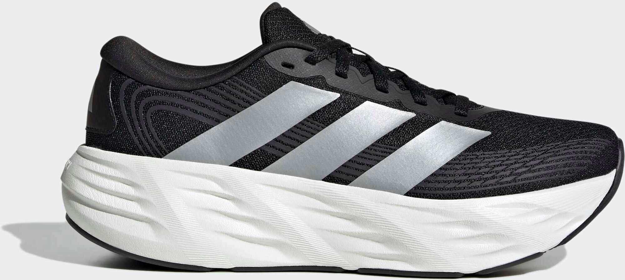 Laufschuh ADIDAS PERFORMANCE "GALAXY 8", Damen, Gr. 43, schwarz-weiss (core schwarz, matte silber, carbon), Synthetik, Textil, Schuhe Laufschuh, weite Passform core schwarz, matte silber, carbon 43