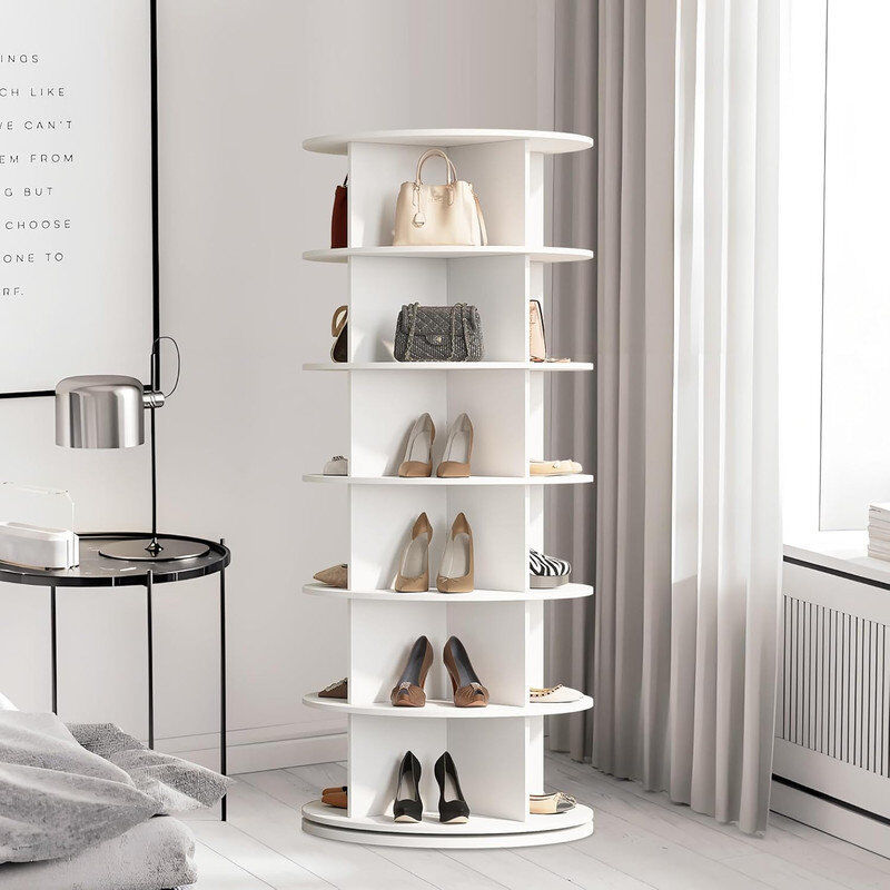 Latitude Run 24 Pair Shoe Rack White 24