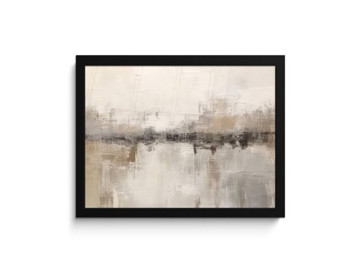 MuchoWow Poster MIT Rahmengerahmtes Bild - Moderne Kunst - Abstrakt - Beige - 40x30 cm, Papier, Rechteckig, 40x30 cm, gerahmt, Bilder & Rahmen, Bilder