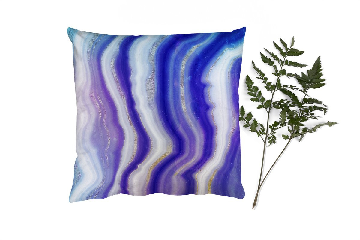 PillowMonkey Sierenkussen Abstract Neon Agaat Steen 60x60 cm