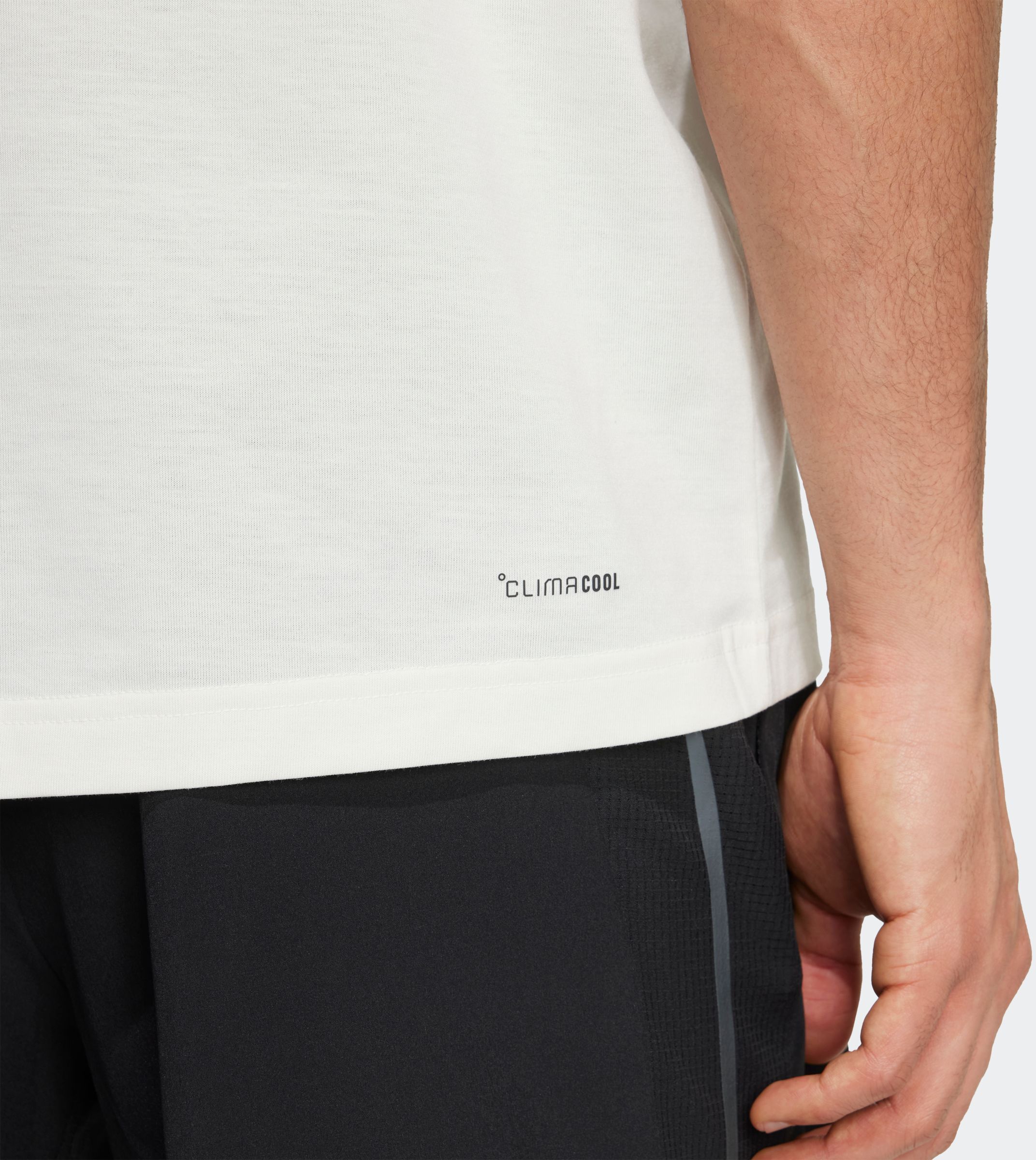 T-Shirt ADIDAS PERFORMANCE "CLIMACOOL CATEGORY TRAINING GRAPHIC", Herren, Gr. XL, weiß (chalk weiß), Obermaterial: 65% Polyester, 35% Baumwolle, Shirts T-Shirt, mit climacool Technologie, atmungsaktiv