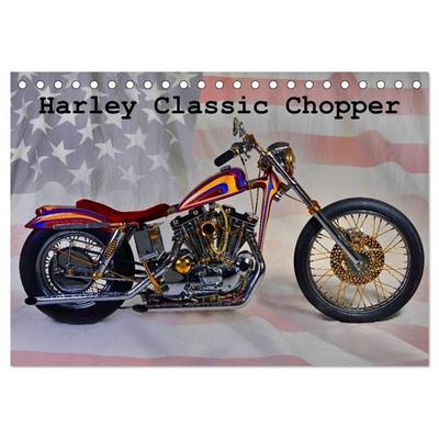Harley Classic Chopper (Tischkalender 2027 DIN A5 quer), CALVENDO Monatskalender