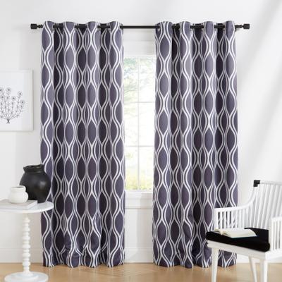 ATI Home Alfie Room Darkening Blackout Grommet Top Curtain Panel Pair