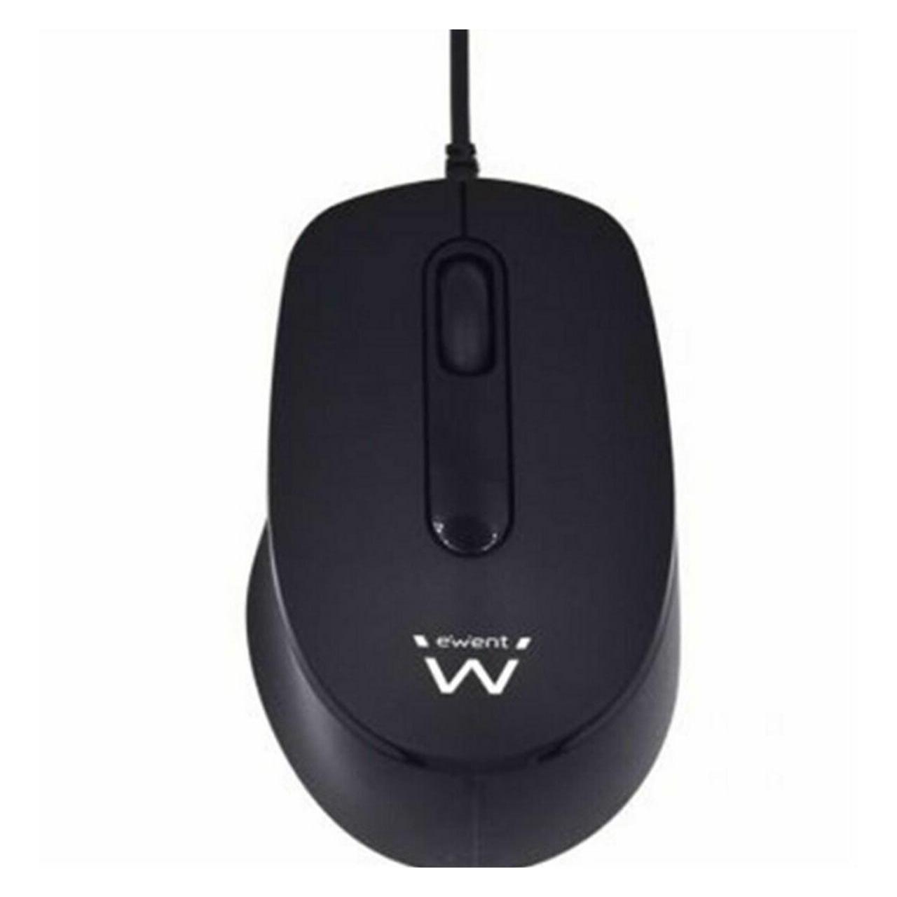 Ewent Raton Optico Con Clic Silencioso 1000 Ppp Negro (Kabelgebunden) (EW3159)