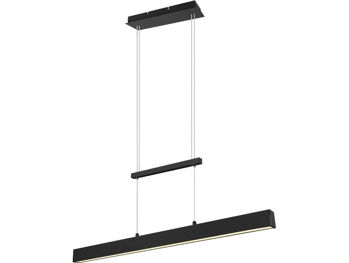 REALITY LEUCHTEN LED Pendelleuchte PAROS , schwarz, 1, H: 150cm, 1 Stk., Leuchten, über Wandschalter dimmbar, höhenverstellbar, up and down Beleuchtung, LED Pendelleuchte