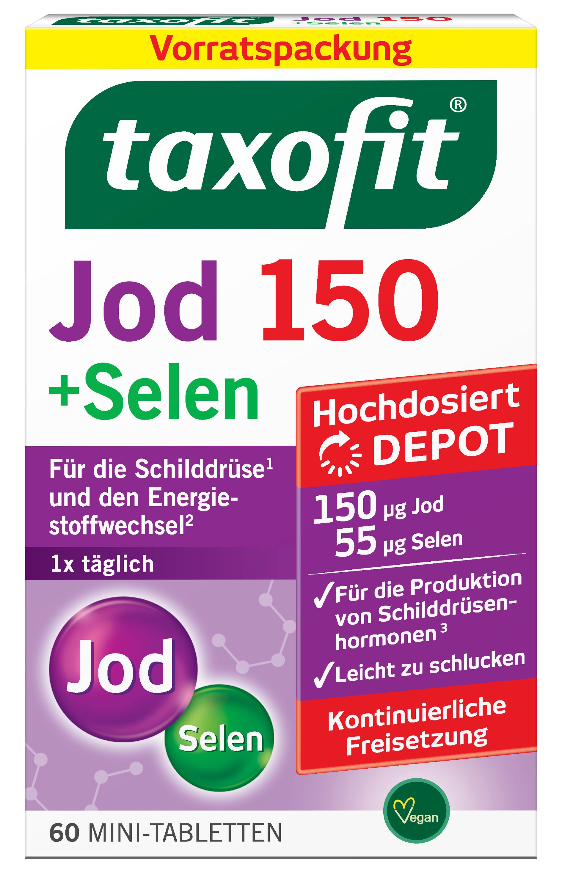 Taxofit Jod 150+Selen Tabletten 60 St