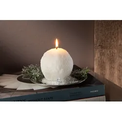 RAYA Weihnachtsdeko Schneeballkerze