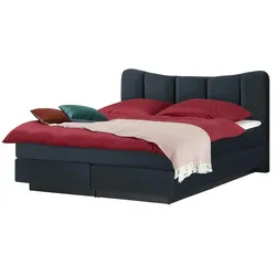 Boxspringbett  Dalur , blau , Maße (cm): B: 140 H: 110