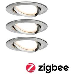 3er Set Einbauleuchten Nova Coin Paulmann 5141 mit ZigBee Cephei Controller