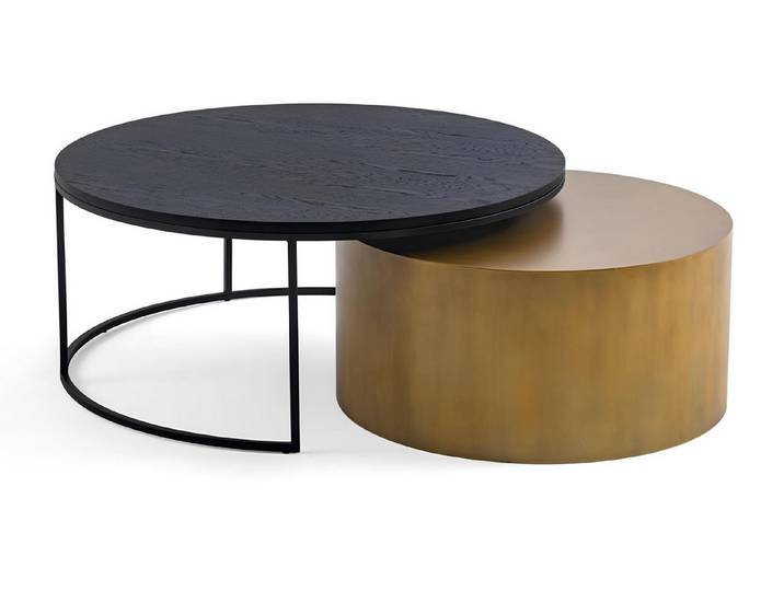 Xlmoebel Couchtisch Eleganter Sofatisch aus Holz für modernes Wohnen (2-teilig, 2x Couchtische), Hergestellt in Europa