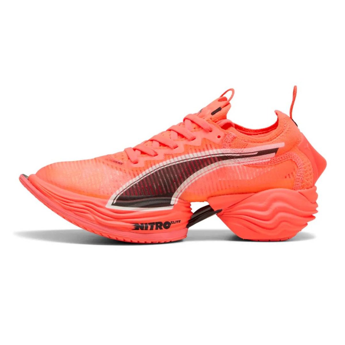Ténis Puma Fast-R NITRO Elite 2 Laranja Preto Feminino, Tamanho 37 - EUR Mulher